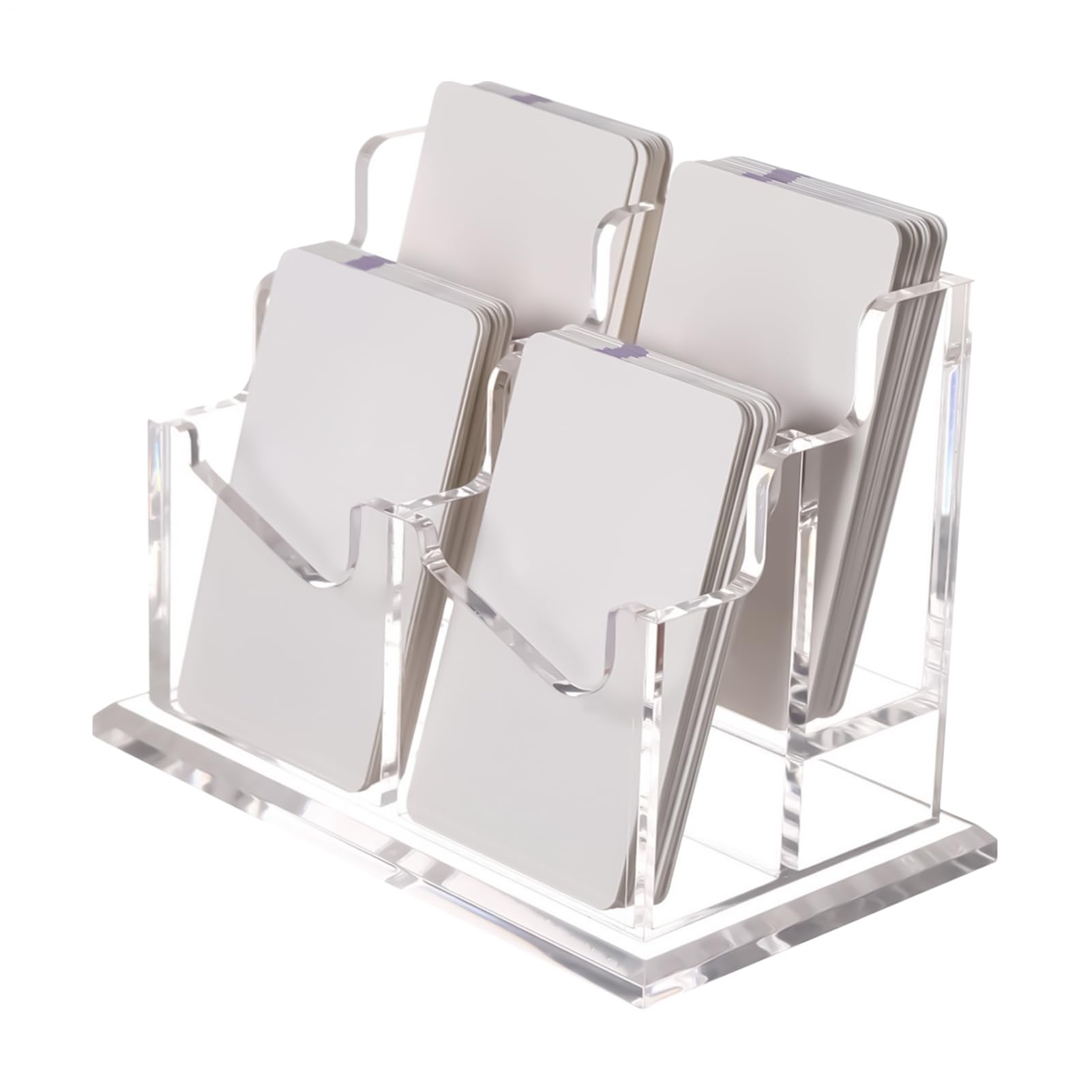 Porte-cartes de visite pour bureau avec plusieurs fentes de rangement