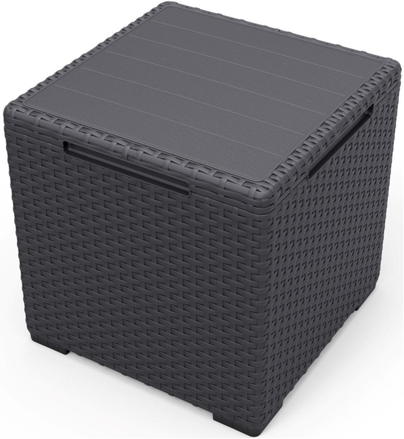 Keter Vigo Aufbewahrungsbox Beistelltisch 37x37x37cm Wetterfest Innen & Außen Graphit
