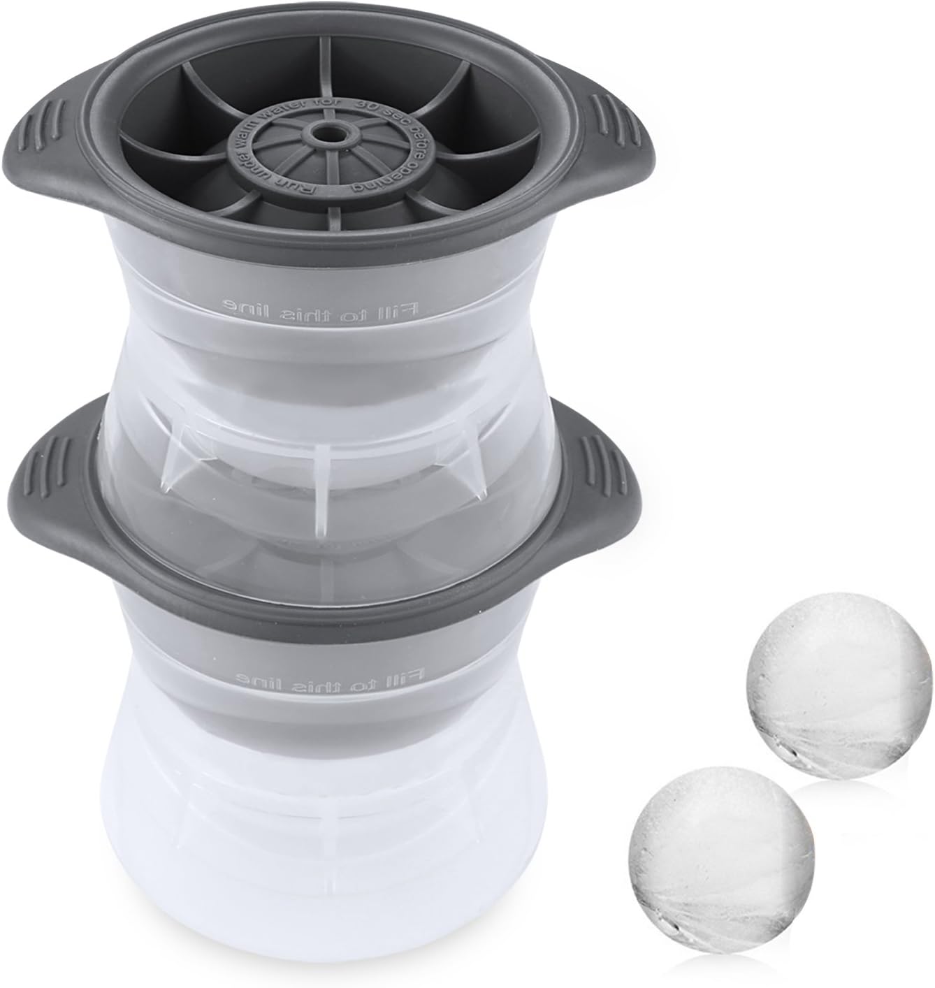 Ice Mold Aoleca Sphere Ice Balls Create Perfect 2.5" Round