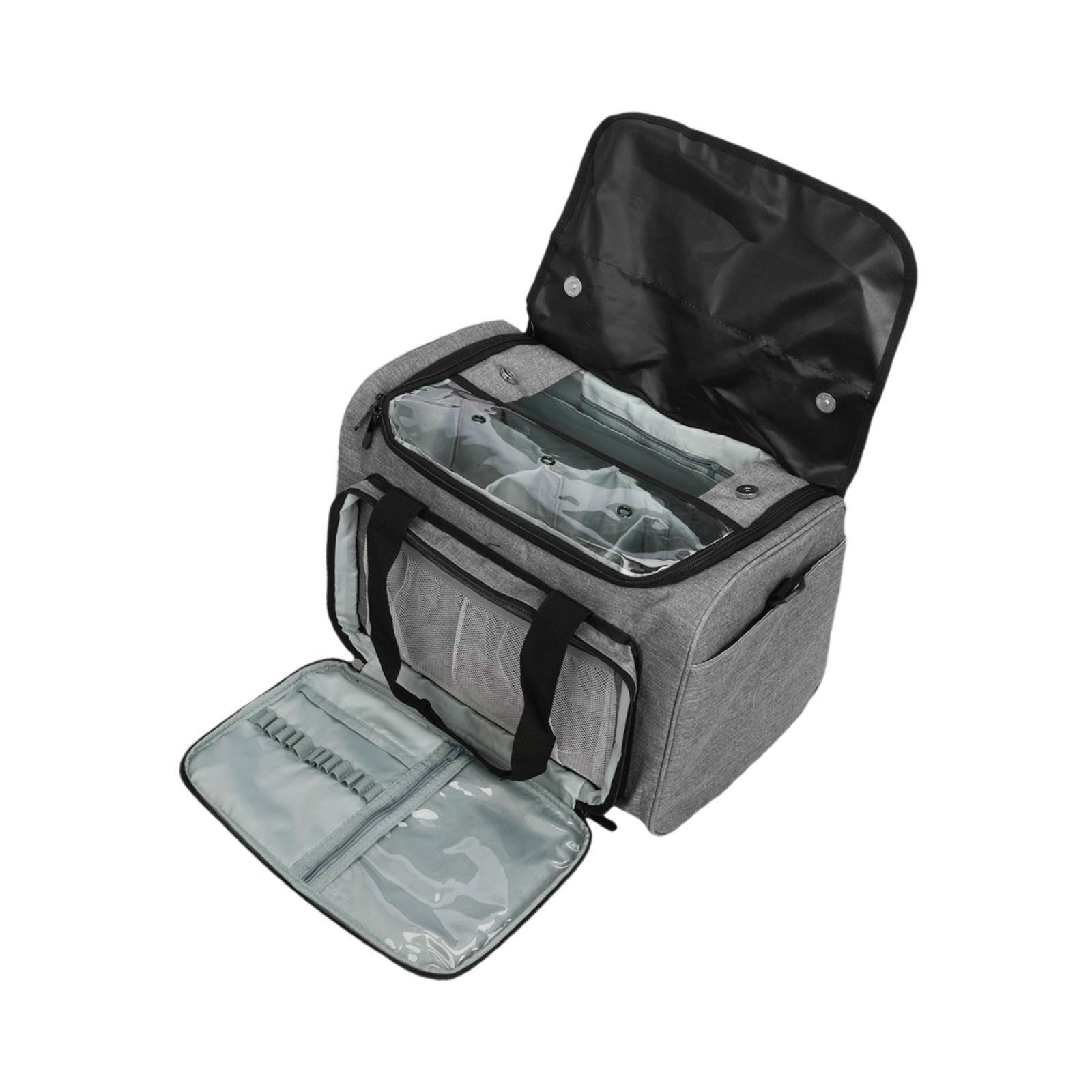 Bolsa organizadora de hilo con bolsillos prácticos para llevar todo tu material de tejido