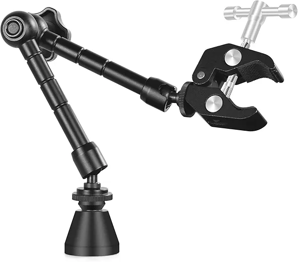 Helping Hands Magnetic Soldering Clamp with 2.16-inch Jaw Opening, Super Clamp with 1/4 and 3/8 Thread, Flexible Articulating Arms with Clamps, Magnetic PCB Clip for Heat Gun Repairing DIY W