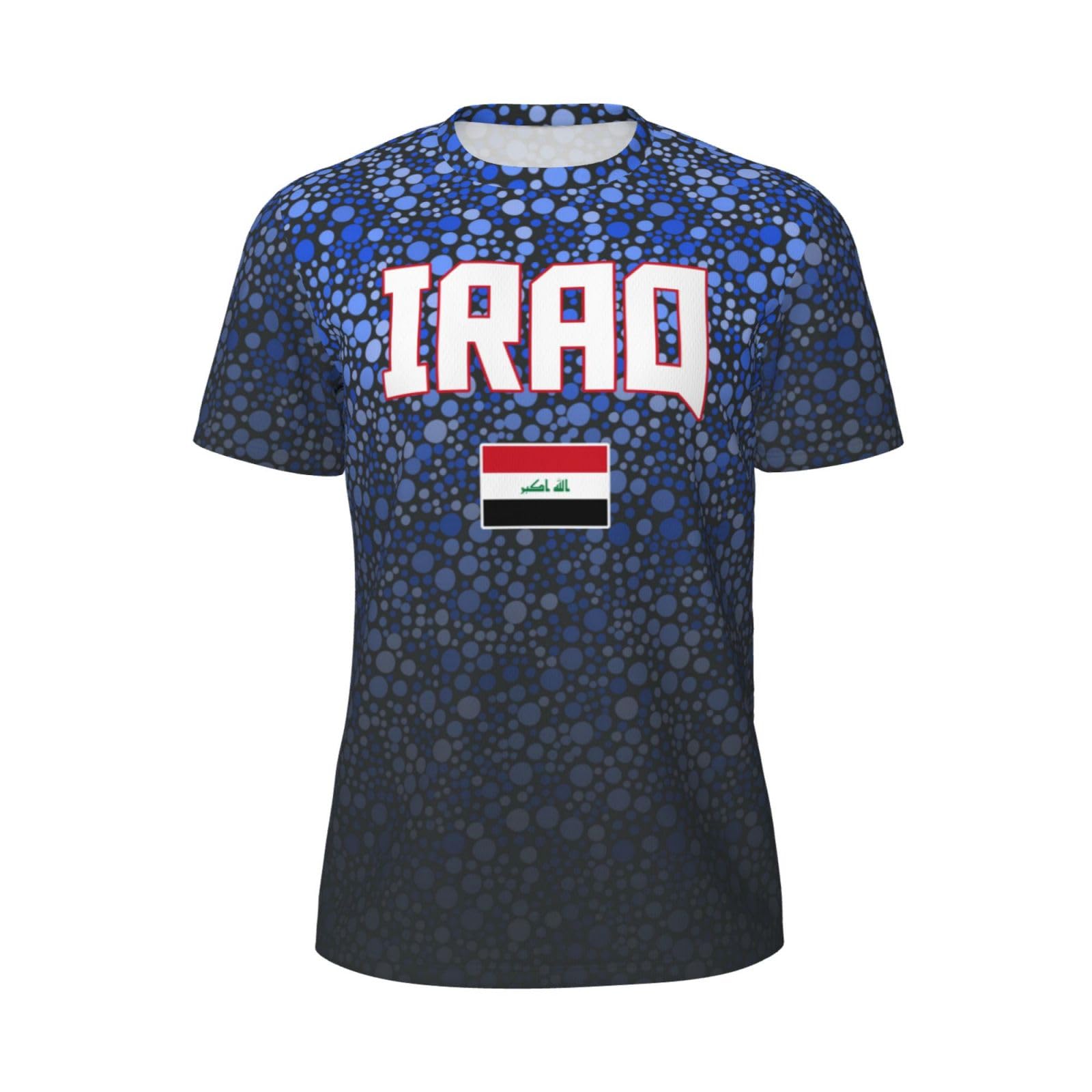 DABOYOZHZH Iraq Flag Cool Iraqans (141) Sports Jersey Mesh T-Shirt 3D Print for Running Cycling Soccer Tennis Fitness Climbing Shirts
