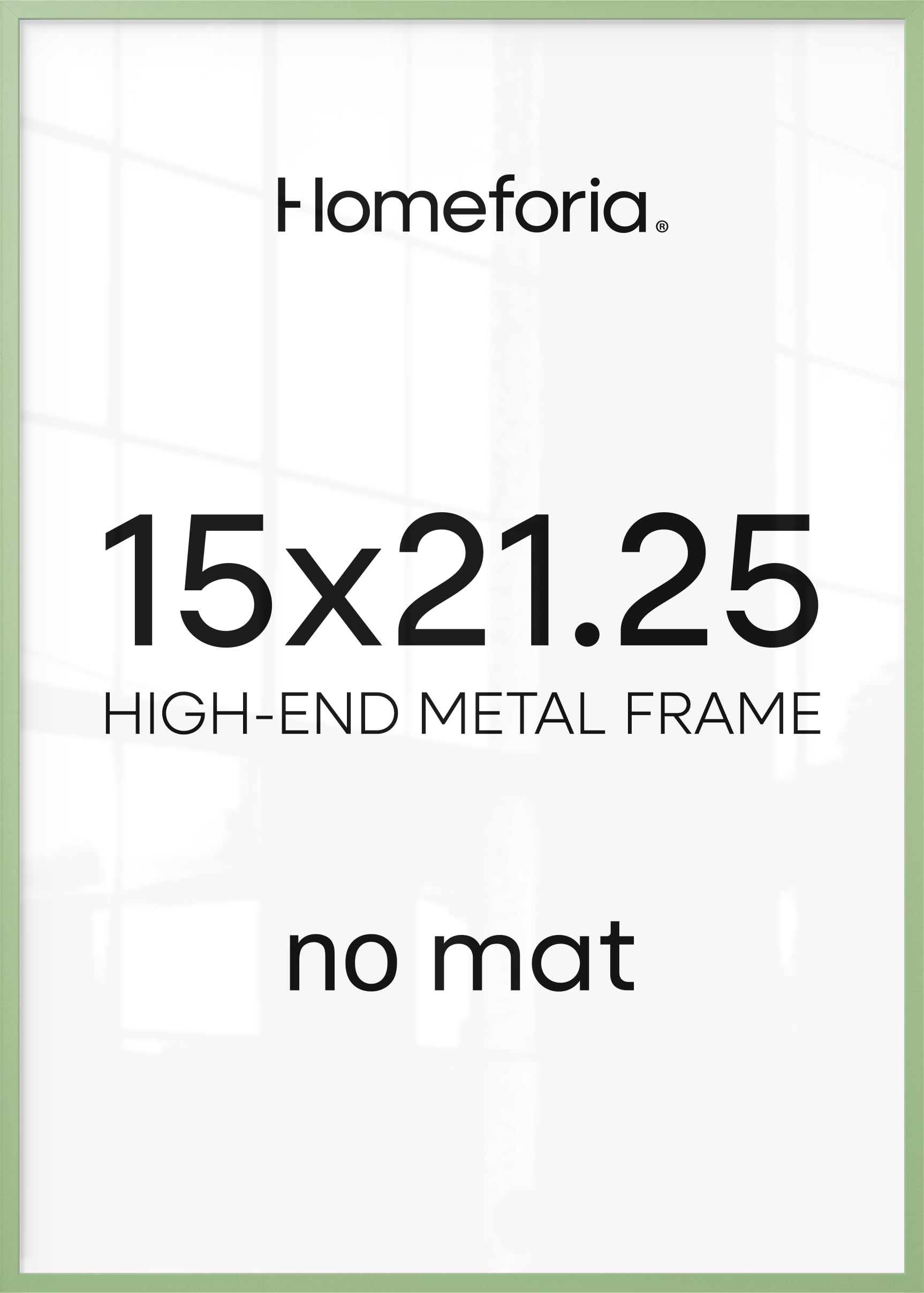 Homeforia 15x21.25 Green Puzzle Picture Frame, High-End Metal, Glass | High End Aluminum, Tempered Glass, 15x21.25 in Edge-to-Edge Display 21.25x15, Wall Kit, Set Of 2