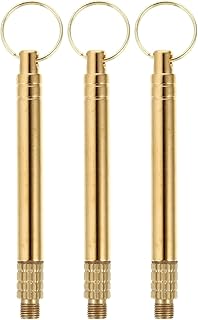 Healifty 3pcs Toothpick Holder Ear Pick Ear Wax Spoon Multitools Earwax Removal Kit Ear Spoon Keychain Ear Cleaner Tool Earwax Picking Tools Brass Travel Cleaning Stick Multipurpose