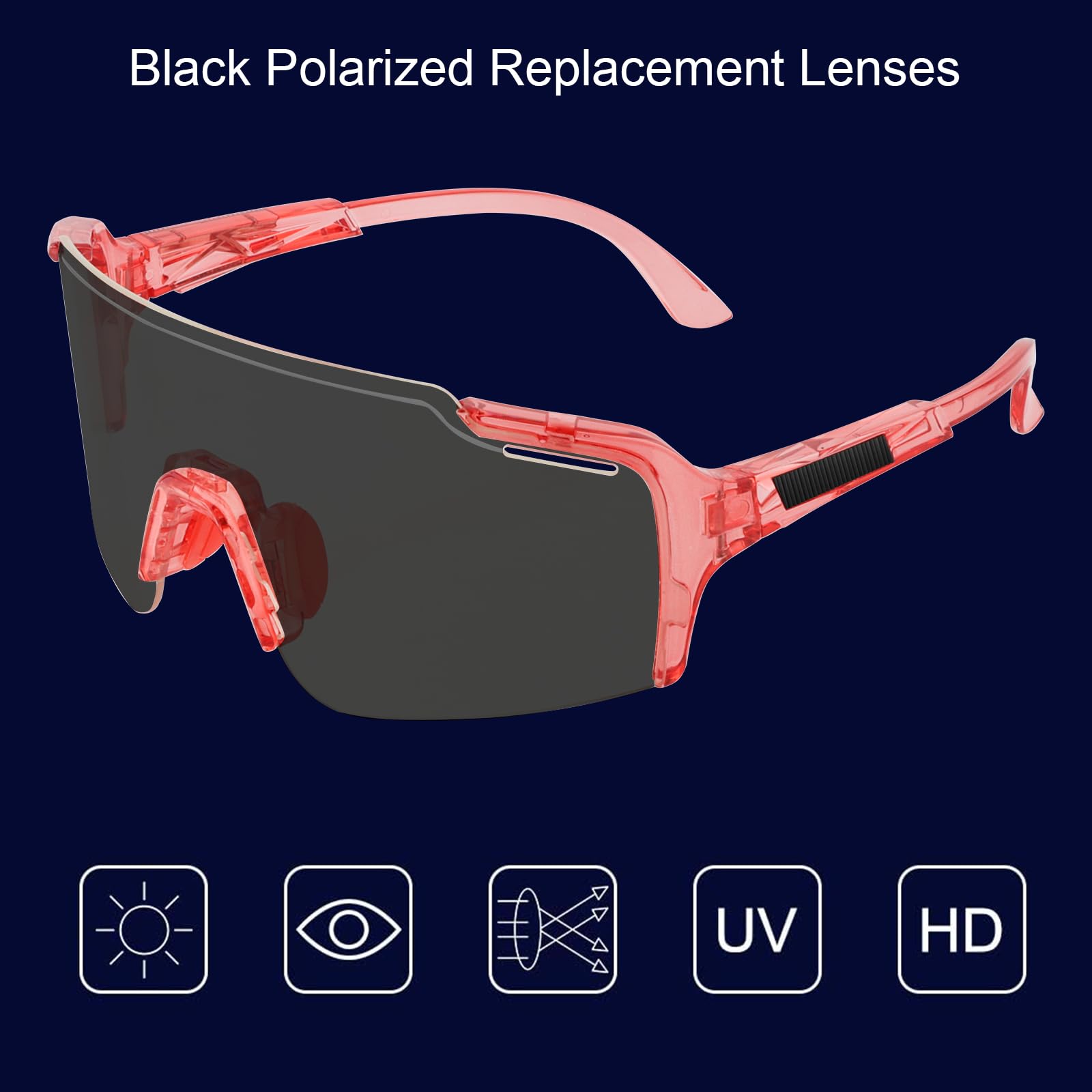 ToopMount Polarized Cycling Glasses, Sports Sunglasses with 2 Interchangeable Lenses - Image 4