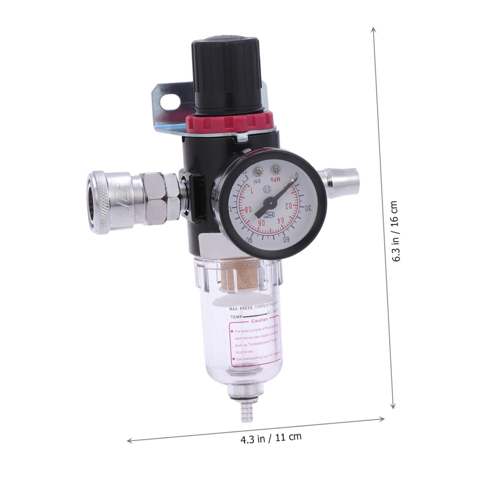 Artibetter Regolatore di Pressione Aria Compressore Afr2000 Filtro, Materiale in Rame e Plastica, Facile Manutenzione e Pressione Stabile per Strumenti Pneumatici