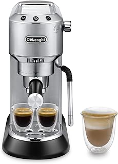 De'Longhi Dedica Arte, Traditional Barista Pump Espresso Machine, Manual Coffee Machine, Compact Design 15 cm wide, Fits C...