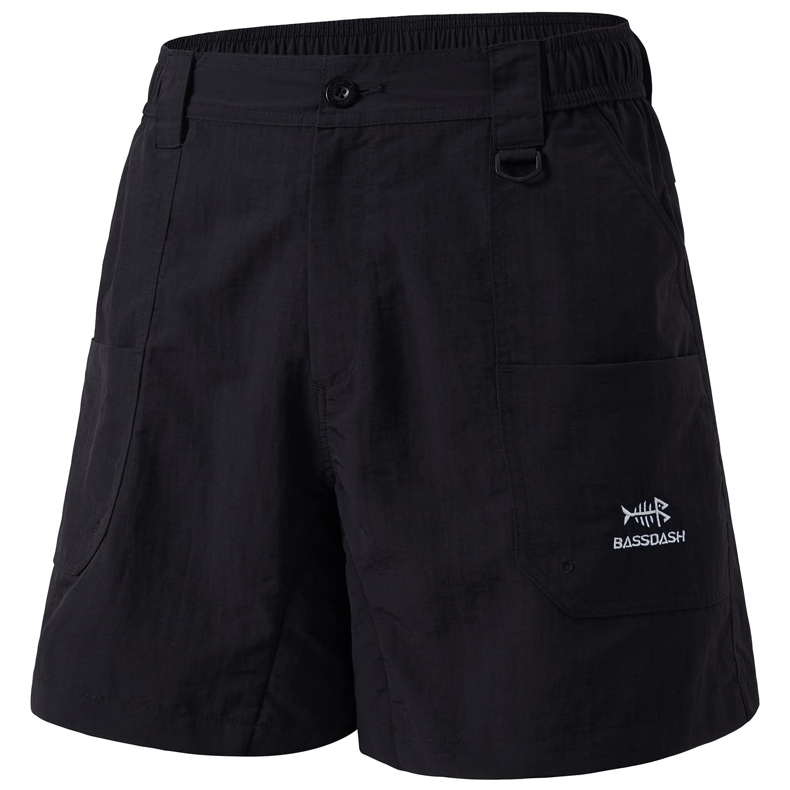 BASSDASH Men's 6" Fishing Shorts UPF 50+ Water Resistant Quick Dry Hiking Cargo Shorts with Multi Pocket