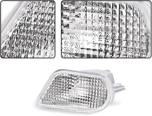 Miniatura 7 de G-PLUS Luces de estacionamiento laterales de esquina compatibles con Pontiac Firebird Trans Am 10301404 10301405 GM2520177 GM2521177 (blanco)