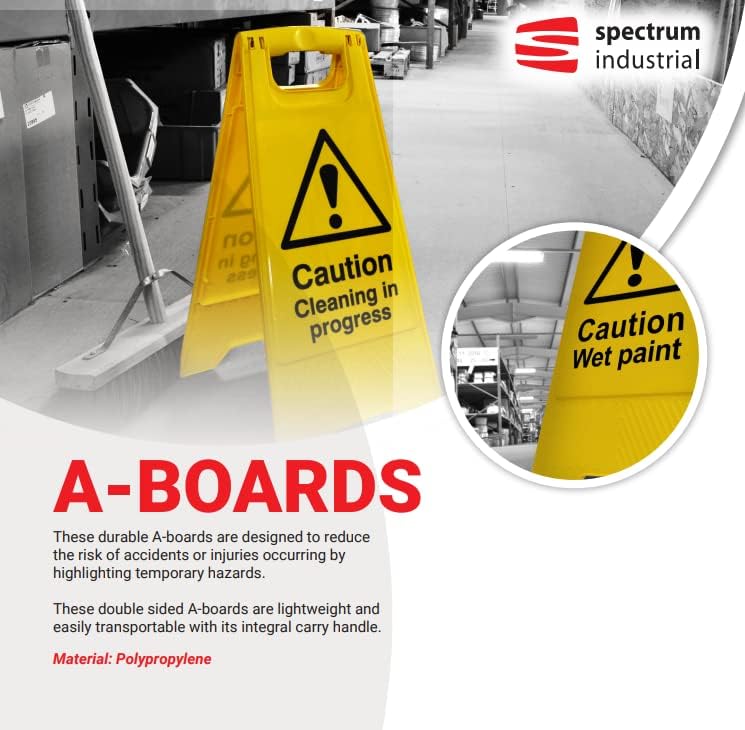 Scan SCA4710 Heavy Duty A-Board Sign - Men at work,Yellow