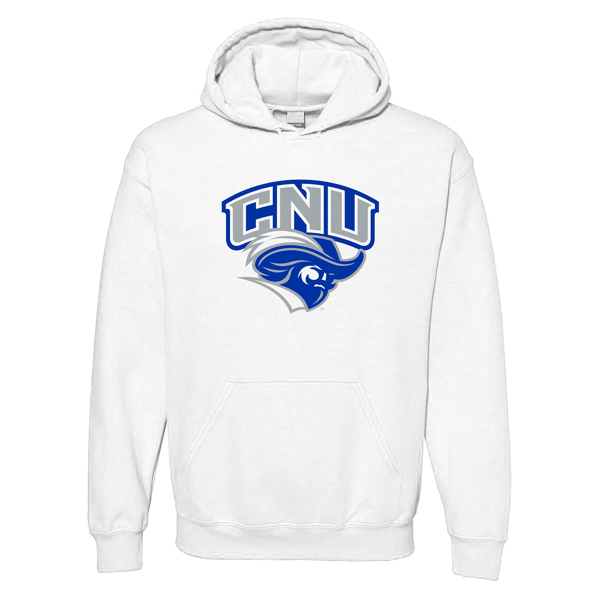 NCAA Officially Licensed College - University Team Color Arch Logo Hoodie, Christopher Newport University Captains White, Large โ image 1