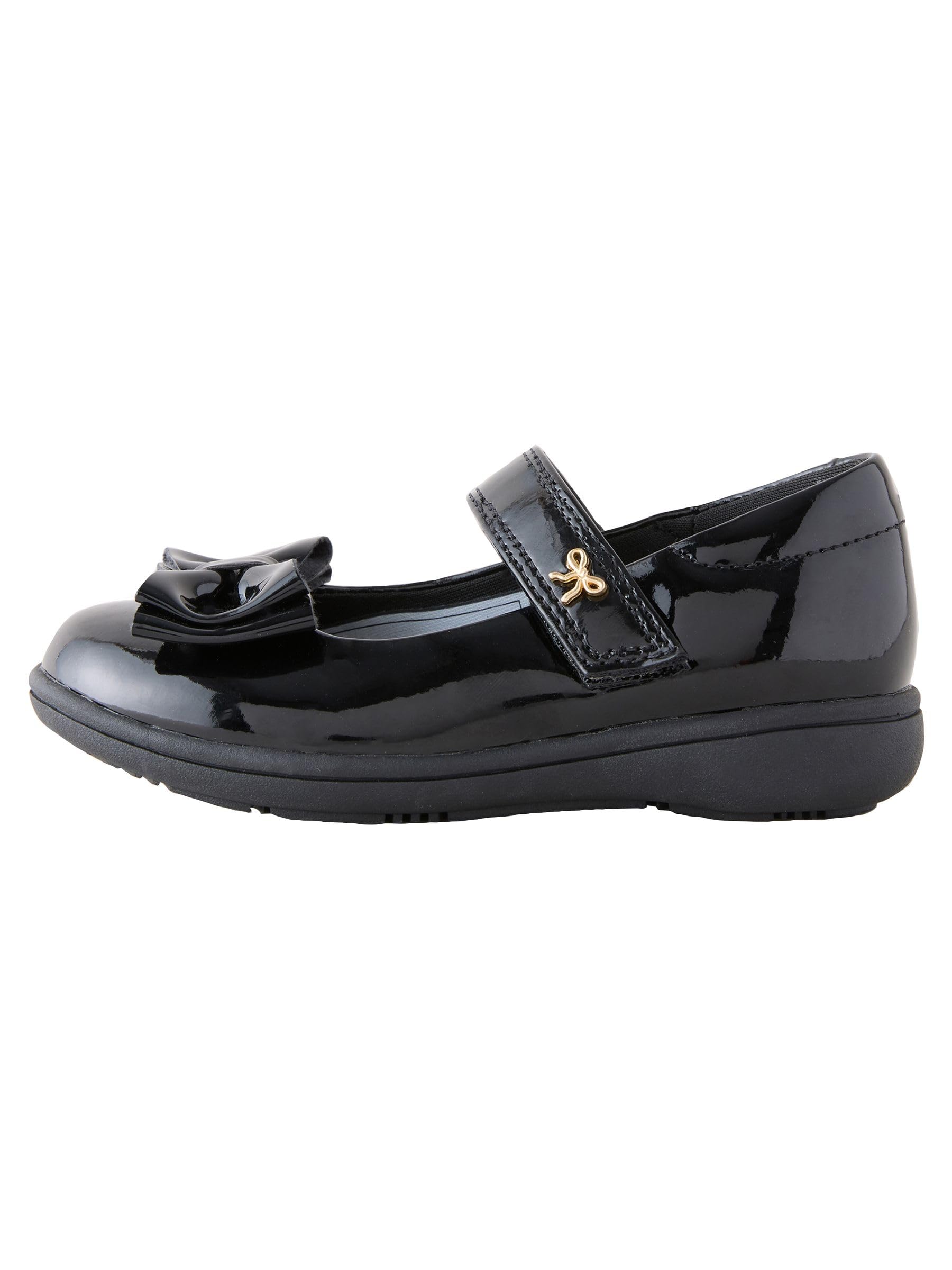 NEXT Mädchen Mary-Jane-Schuhe | Standard (F) / Wide (G) Passform, Lackleder, Schleife