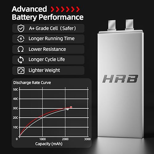 Miniatura 4 de HRB 3S 2200mAh Lipo Batería 11.1V 30C T RC Lipo Batería Compatible con RC Car RC Plane RC Truck RC Boat