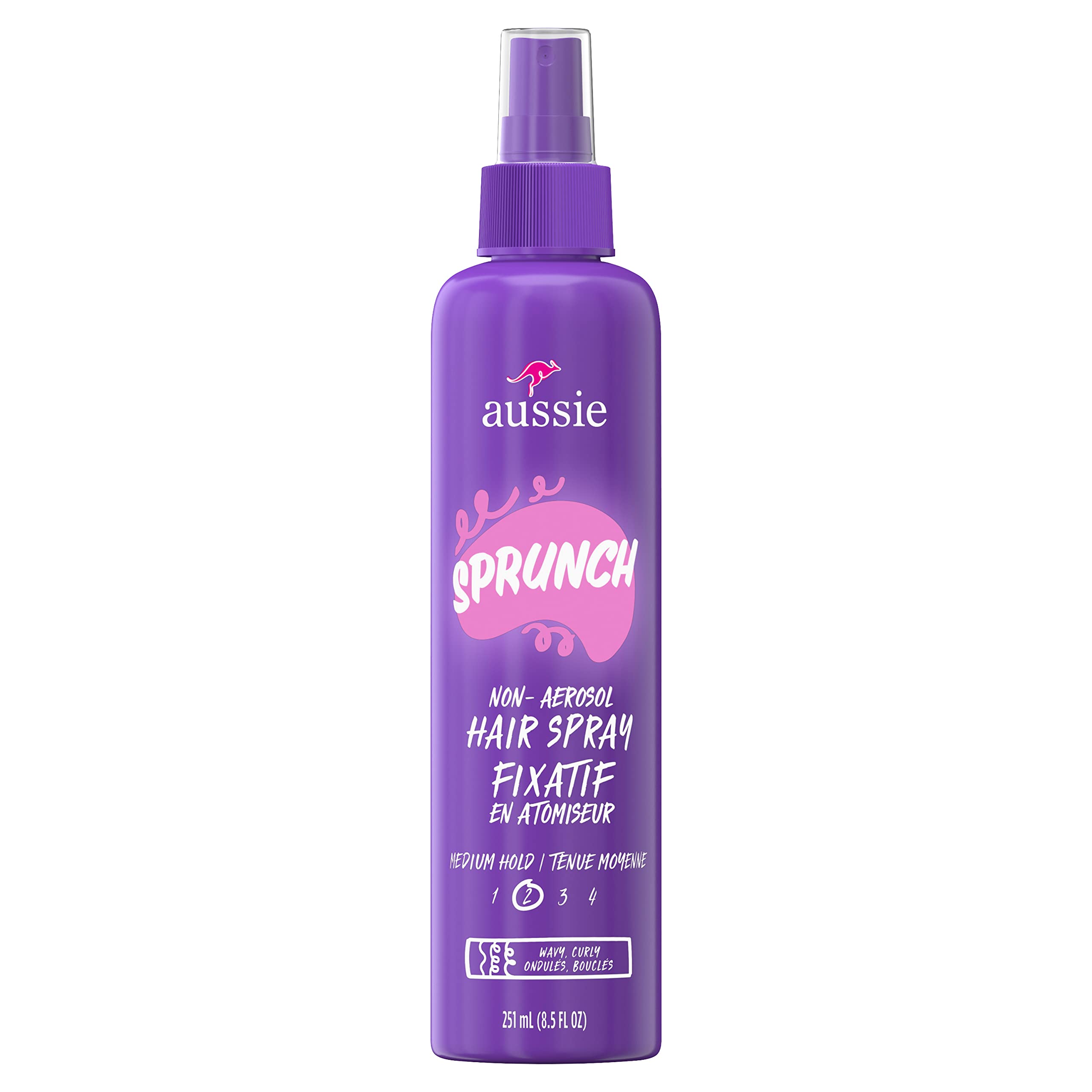 Aussie Sprunch Non-Aerosol Hair Spray for Curly Hair and Wavy Hair, 8.5 fl oz