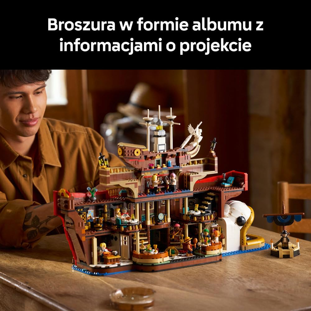 LEGO ONE PIECE Pływająca restauracja Baratie 75640 | Restauracja Baratie, zestaw dla dorosłych, prezent dla fana ONE PIECE, model do ekspozycji, 3402 elementy