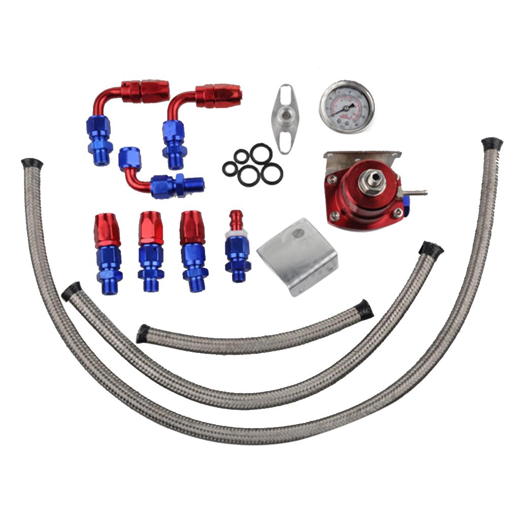 Enakshi® Adjustable Fuel Pressure Regulator and Gauge Kit Civic DSM STI GTI EVO Red|Parts & Accessories | Performance & Racing Parts | Auto Performance Parts | Fuel Systems | Other-image-22