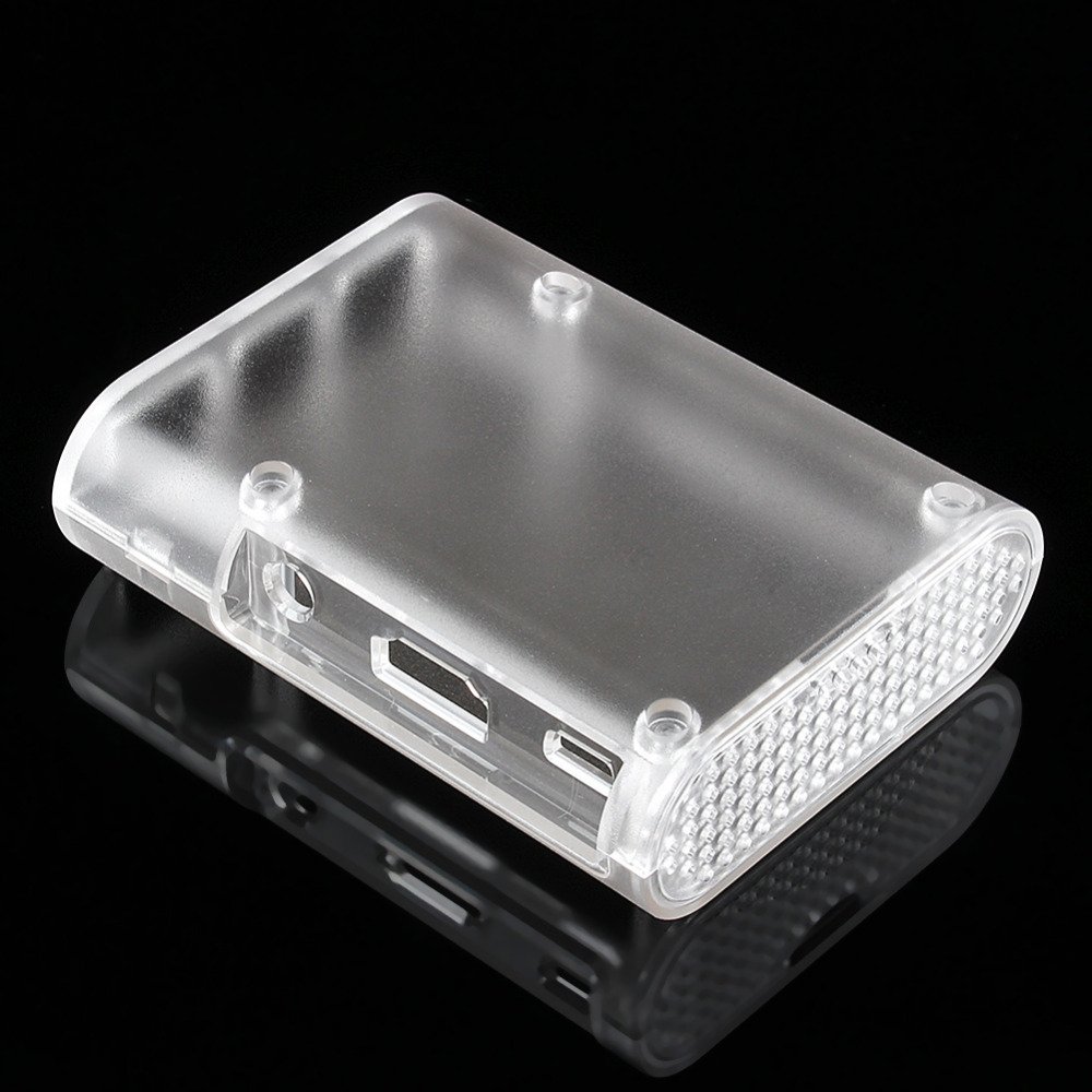 REES52 Raspberry Pi 2 Model B Matte ABS Case Cover Shell Enclosure Box Heat Sink for Raspberry Pi B+ (Clear)-image-10