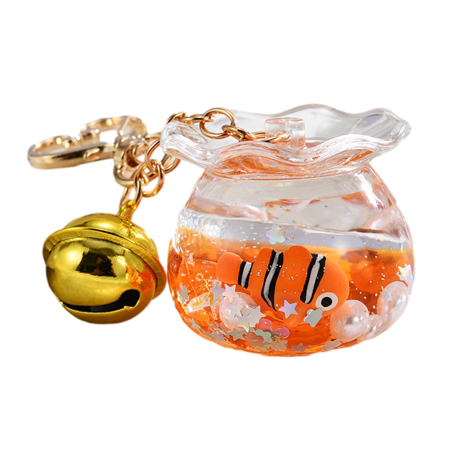 Haiseng Unisex A Whimsical Crylic Bottle Keychain Cute Fish Tank Nd Theme Keychain Bag Charm For Women Nd Couples Nimal