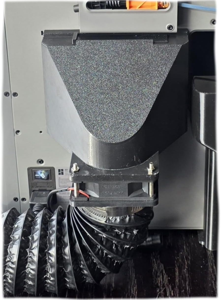 3D Printer Exhaust Fan System – 16ft Hose, Speed Control, Full Hardware – for Bambu Lab P2S