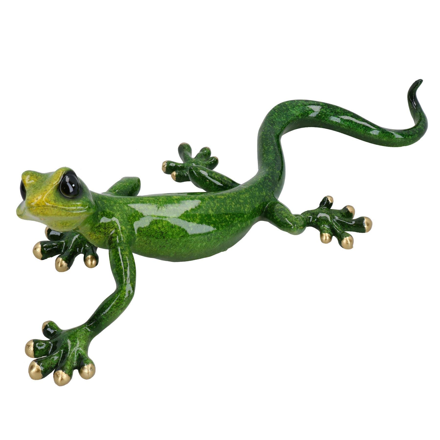 Figurine En Pierre Lézard Gecko Sur Pierre Résistant Au Gel Figurine