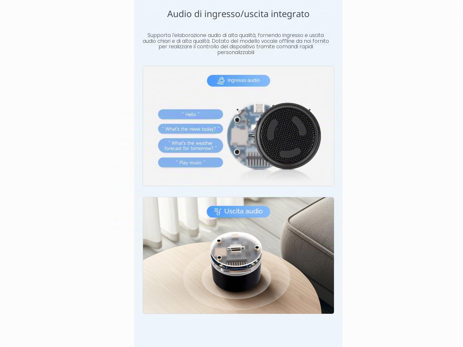 Waveshare ESP32-S3 AI Smart Speaker Development Board,Supports Noise Reduction And Echo Cancellation, Surround RGB Lighting,Supports AI Speech Interaction,Supports External LCD Displays And Cameras