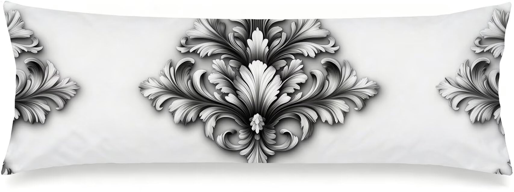 Poszewka 50 x 150 cm Szary Lniany Długie Poduszki Retro, m-385