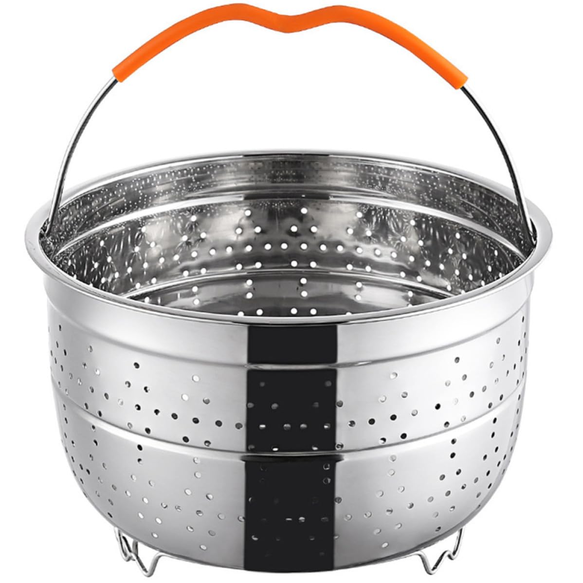 Cesta coladora de acero inoxidable que no se deforma para cocinar al vapor de forma segura