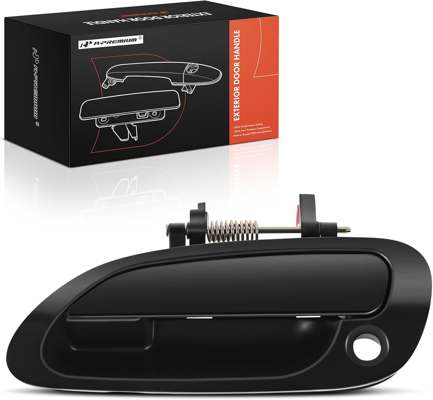 A-Premium Front Left Driver Side Exterior Door Handle Compatible with Honda Accord 1998 1999 2000 2001 2002 Coupe, Primed Black, Replace# 72180-S82-A01ZF