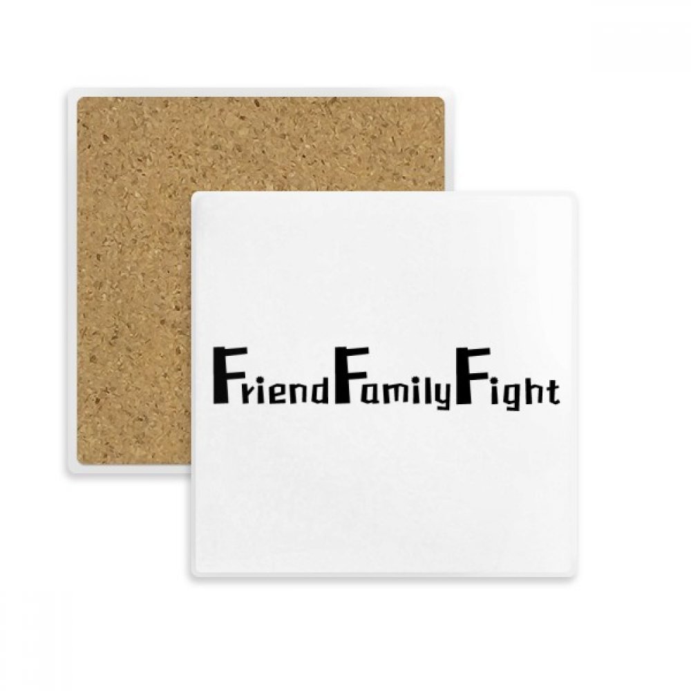 Coaster absorbant en pierre avec citation pour tasse et verre multicolor