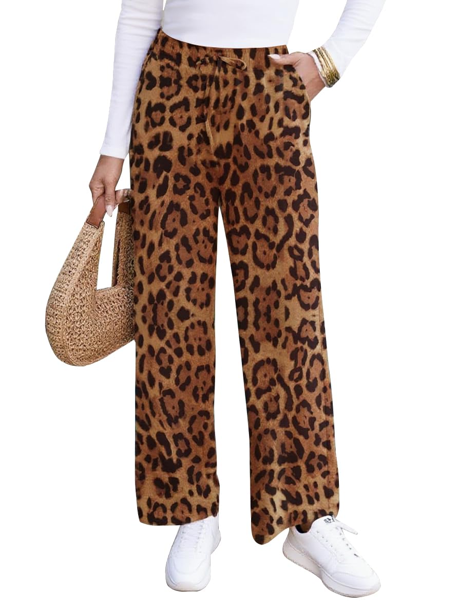 Women Pants Wide Leg High Waist Palazzo Pants Casual Loose Flowy Lounge Pant Boho 2025 Fall Vacation Outfits
