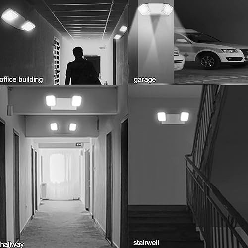 Miniatura 7 de 24 Pack LED Emergency Light Fixture, Commercial Emergency Lights with Battery Backup, Square Two Head Adjustable LED Emergency Light for Power