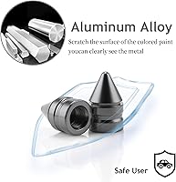 Vista 6 de SINGARO Tapones para válvulas de neumáticos de automóvil, 4 piezas de accesorios universales de aleación de aluminio, cubiertas de neumáticos