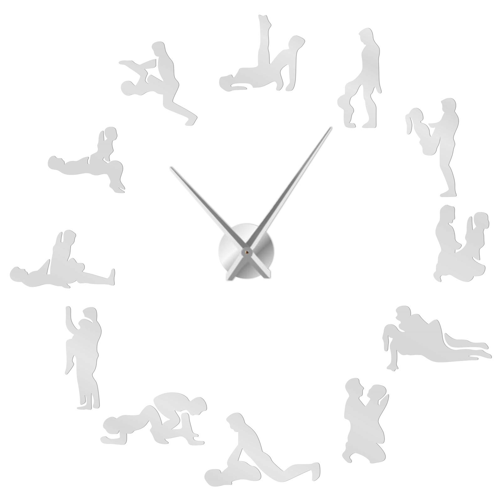 Grande horloge murale silencieuse 70cm pour décorer un grand mur vide sans percer