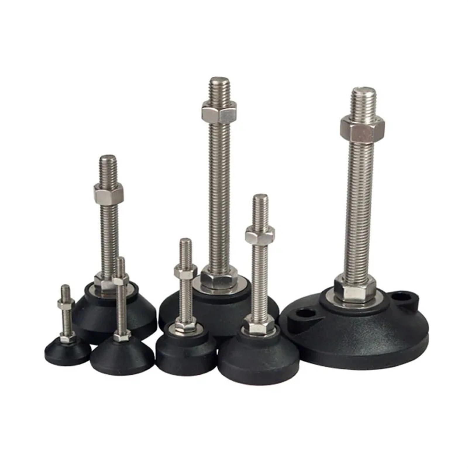 Nóżki do mebli Regulowane nóżki poziomujące, Regulowane nóżki poziomujące do mebli, czarne, gwinty M8-M12, opakowanie 4/6/10 szt(10pcs,50xM12x50)