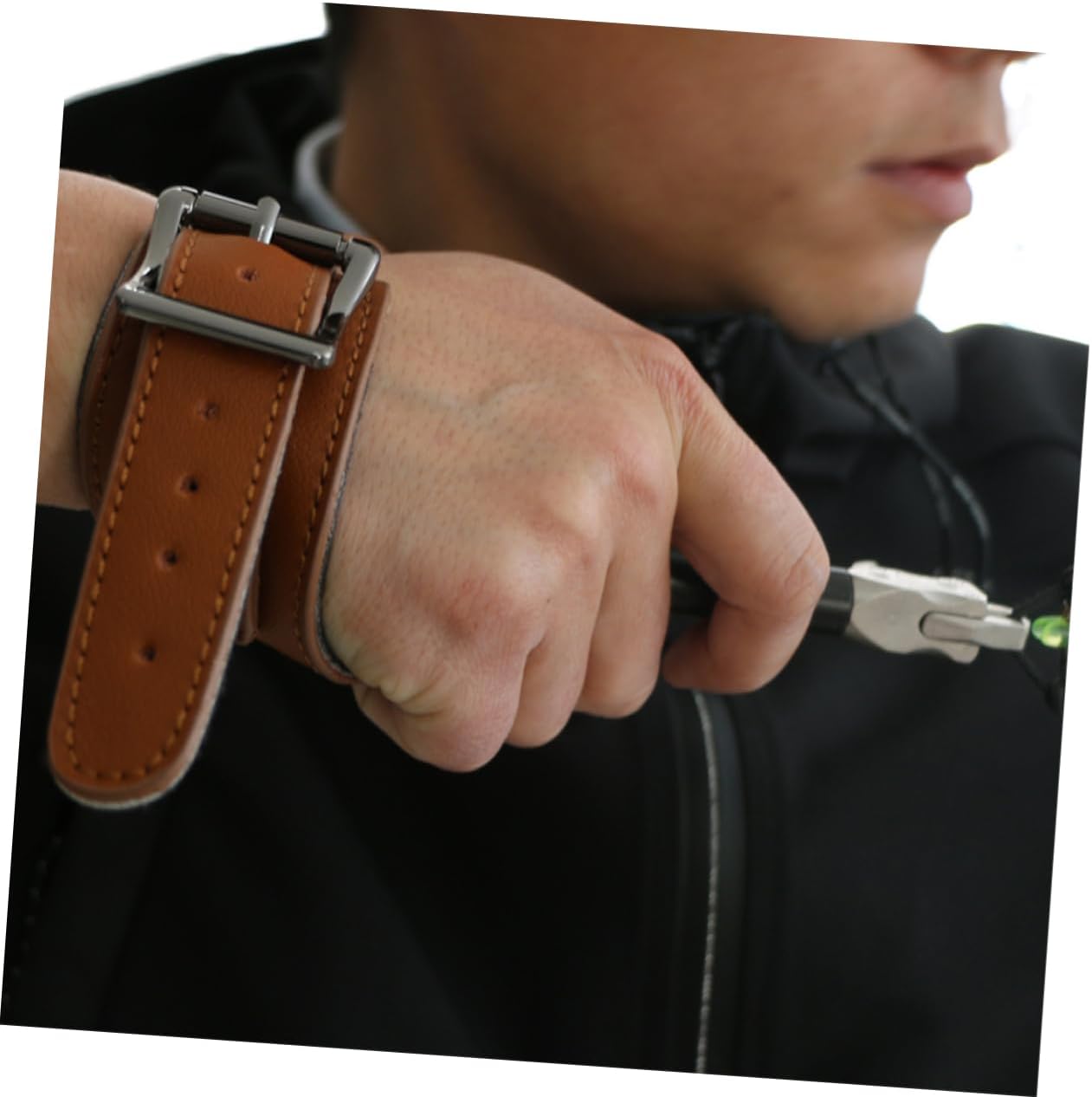 Arrow Caliper Release Aid Accessory for Accurate Shooting Wrist Fit Durable Material for All Ages for and Bow Use Brown