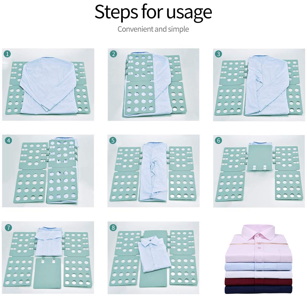 Piegabiti Magliette E Camicie - Accessorio Pratico Per Organizzare Armadi E Cassetti (nero) - Foto 9