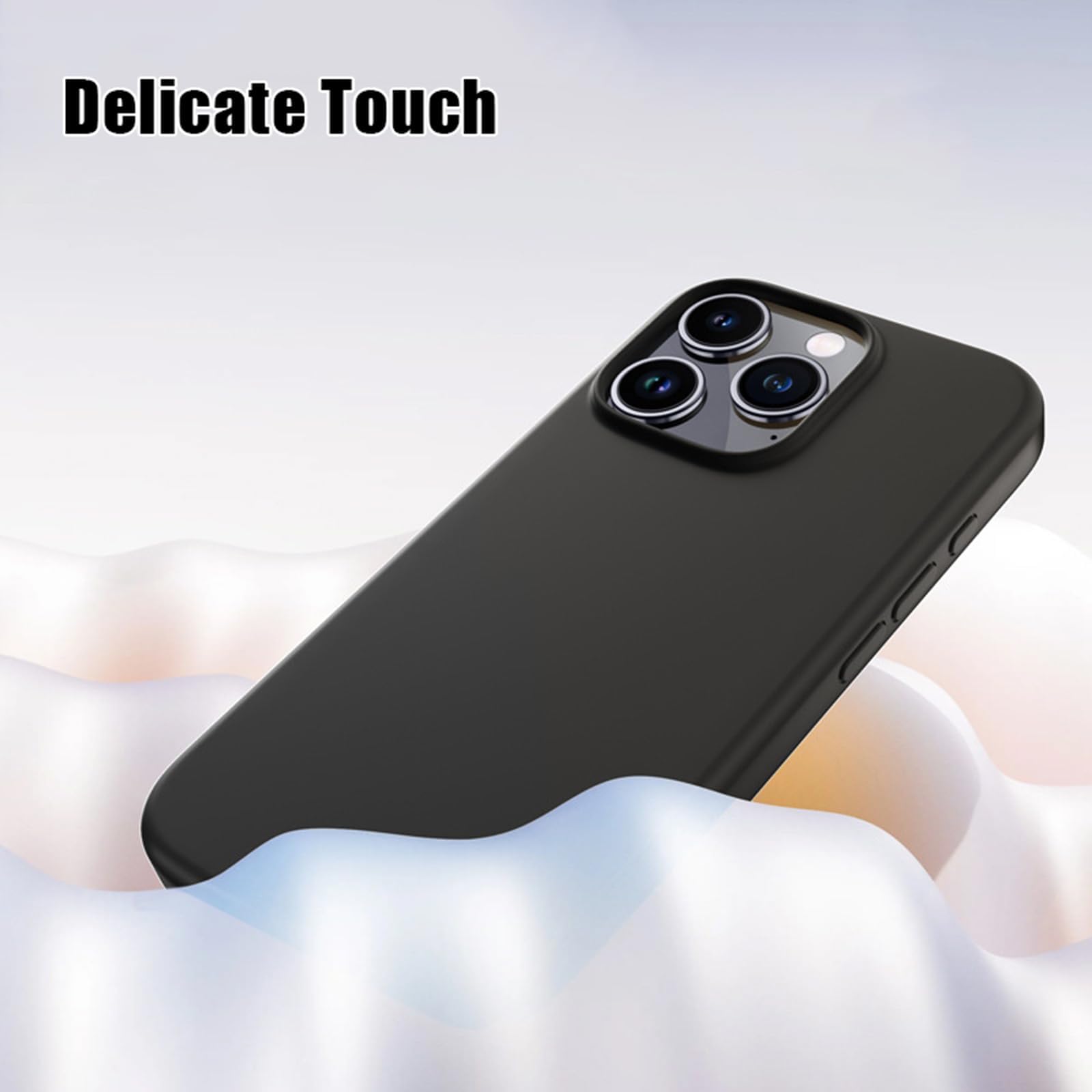 Funda Ultradelgada para iPhone 16/16 Pro/16 Plus/16 Pro MAX, Funda De Silicona Líquida De Lujo con Tacto De Piel, Protección A Prueba De Golpes, Funda Magnética,16pro MAX,Pink