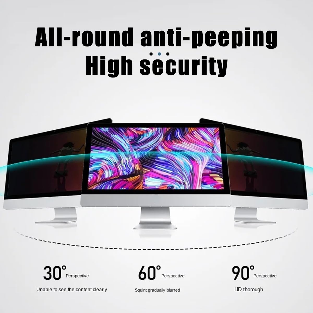 Filtro per Lo Schermo della Privacy del Computer, Copertura per La Privacy Sospesa Anti-Luce Blu Filtro per La Privacy Anti-Spia Rimovibile, Protezione degli Occhi,27in 612.6 * 356mm
