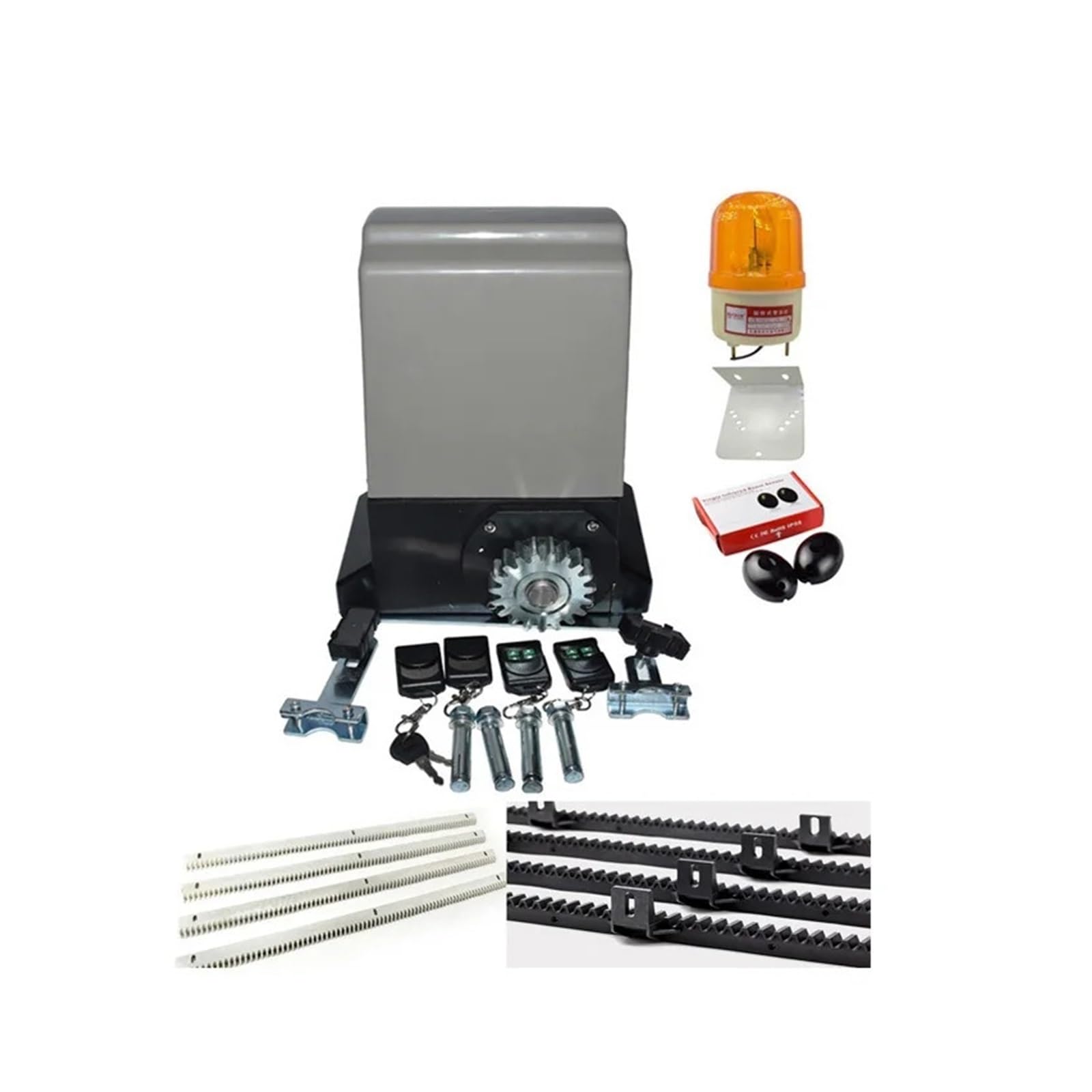 KIT SET DA 1200 kg Operatore apricancello scorrevole Motore di apertura porta automatica 4 o 5 m Binari Rack Ingresso alla casa e al giardino(Kit 2)