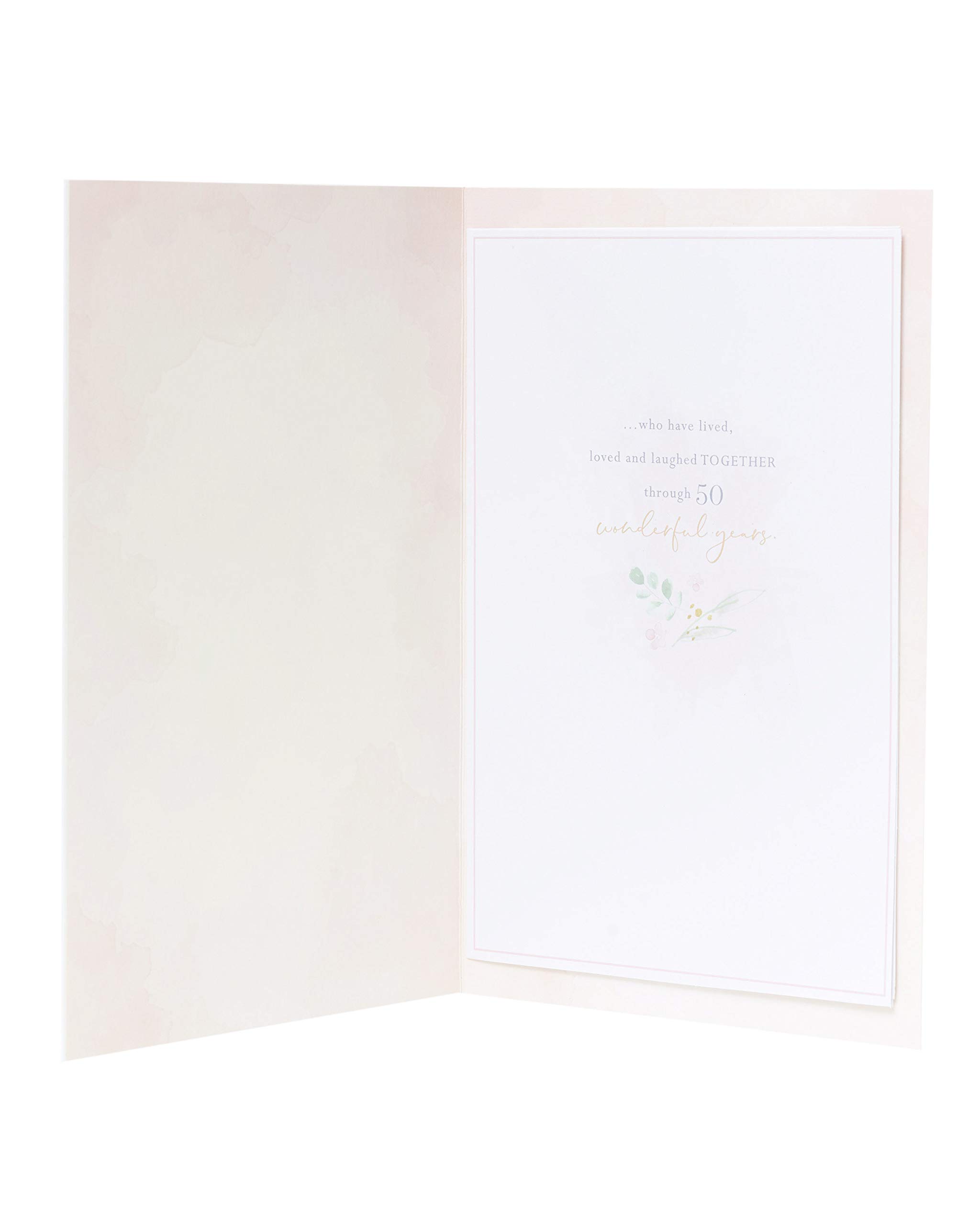 Biglietto Anniversario Oro Personalizzato Biglietto D'auguri Personalizzato Per 50° Anniversario Di Matrimonio – In Oro, Fatto A Mano Cartolina Anniversario Fatta A Mano Personalizzabile