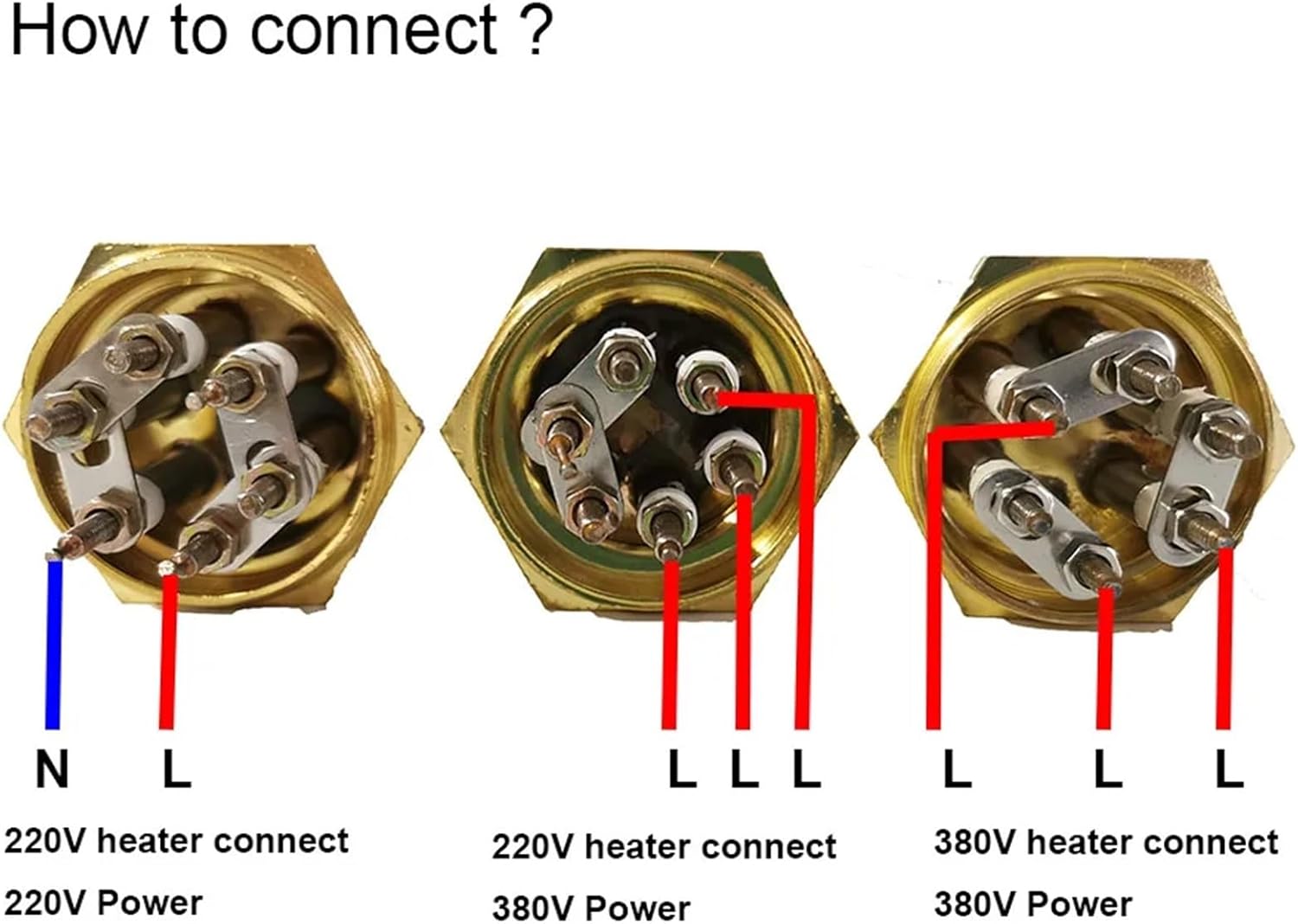1Pcs DN50/2inch Water Heater Heating Element Copper Thread Tubular Electric Heaters Parts 110V/220V/380V 3KW/4.5KW/6KW/9KW/12KW(220V,4.5KW DN50 225mm)