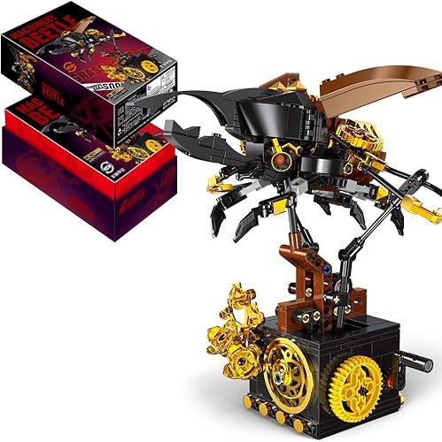 MISINI JD012 - Kit de construcción de escarabajo mecánico, 440 piezas, juego de bloques mecánicos de ciencia y tecnología Punk Bionic, juguetes para