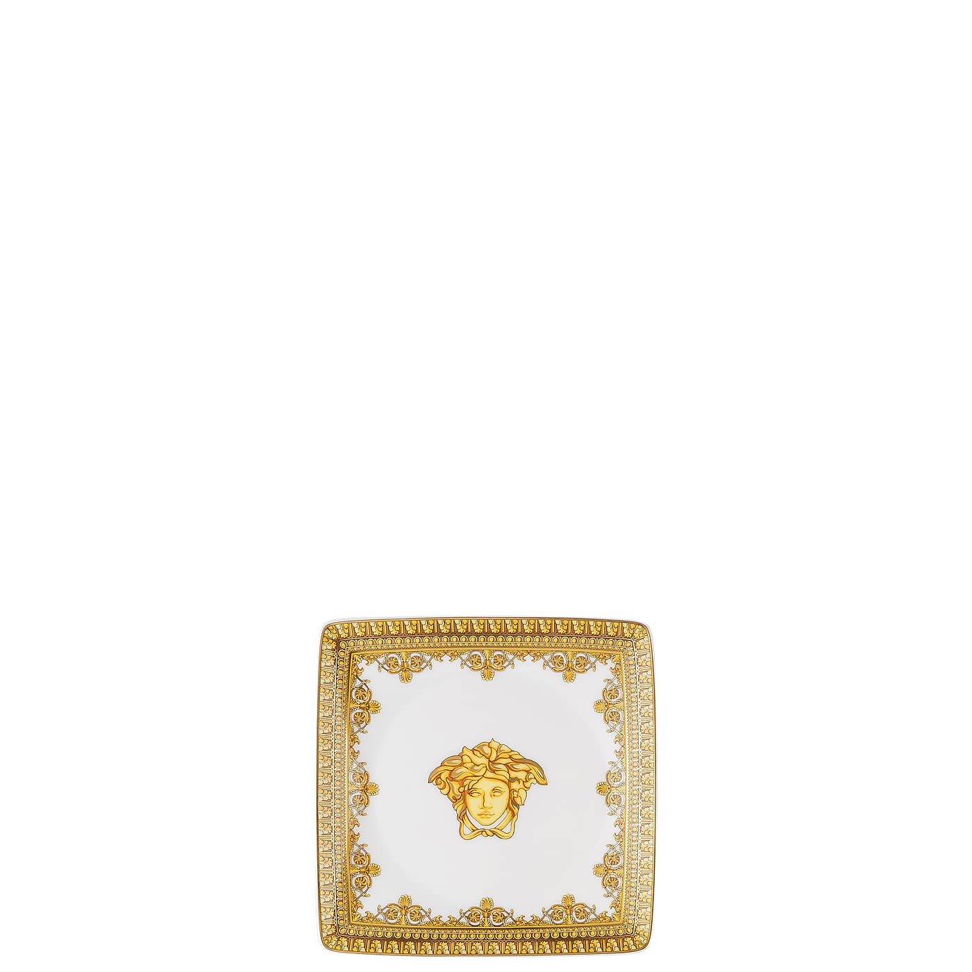 VERSACE COPPETTA QUADRA 12 CM BAROQUE BIANCO