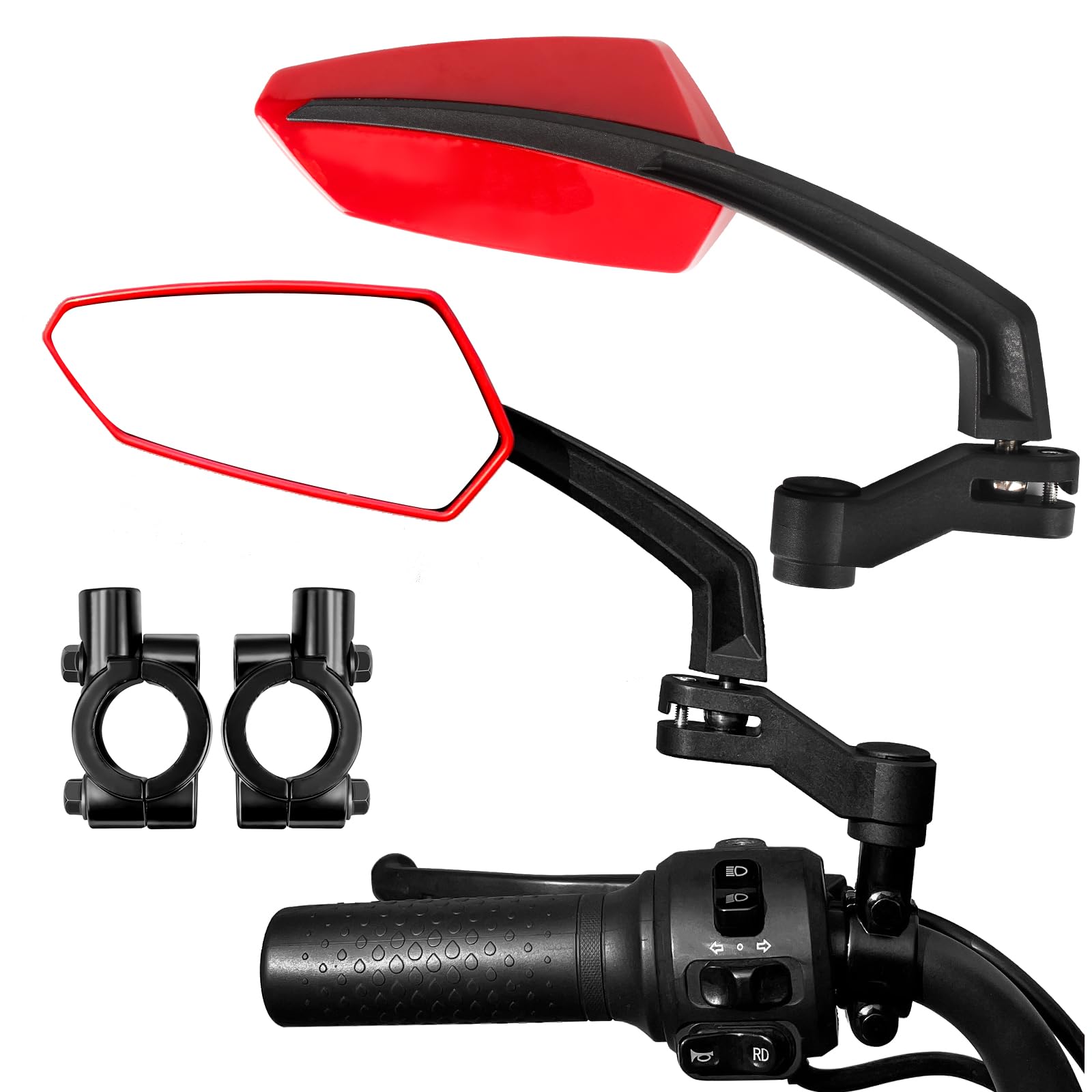 Specchietti Per Bicicletta Universali 2 Specchietti Retrovisori Per Bici/e- Bike - Sinistro E Destro, Regolabili 360°, Montaggio Su Manubrio 21-26mm Specchietto Mountain Bike Regolabile - Foto 13