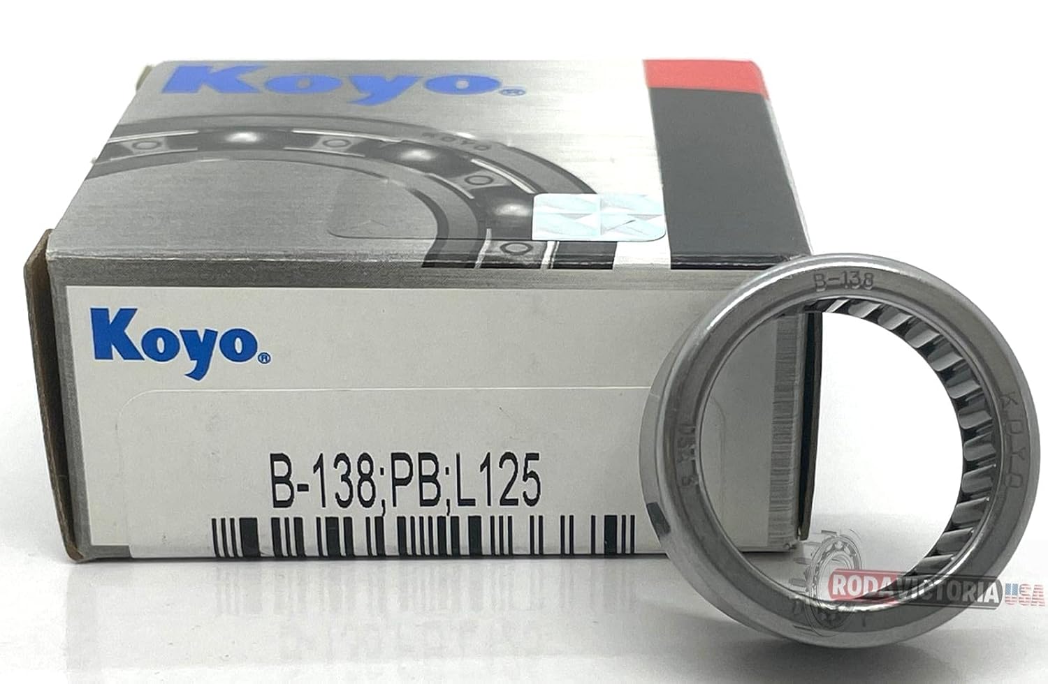 Koyo USA B-138 Needle Roller Bearing Full Complement Drawn Cup Open Inch, 13/16