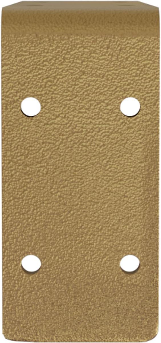 Ekena Millwork BKTM02X08X04EBHGO Steel Bracket Embrey, 2"W x 8"D x 4 1/4"H, Hammered Gold