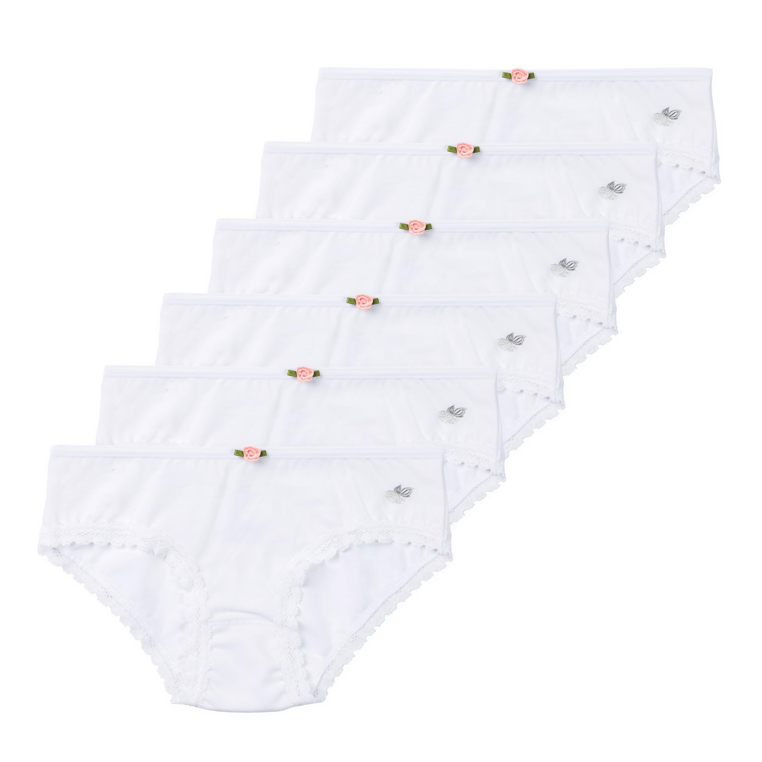 Lucky Me Ava Little Girls Bikini Underwear Tagless Soft Cotton Modal Spandex Blend Colorful 6-Pack