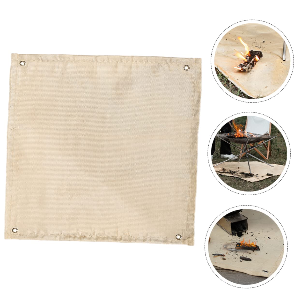 BESPORTBLE 5 Piezas Paño ignífugo para Acampar Fire Blanket Mantas ignifugas ignífuga Camper fosa Estera de para Pozo de Almohadilla a Prueba de Fibra de Vidrio
