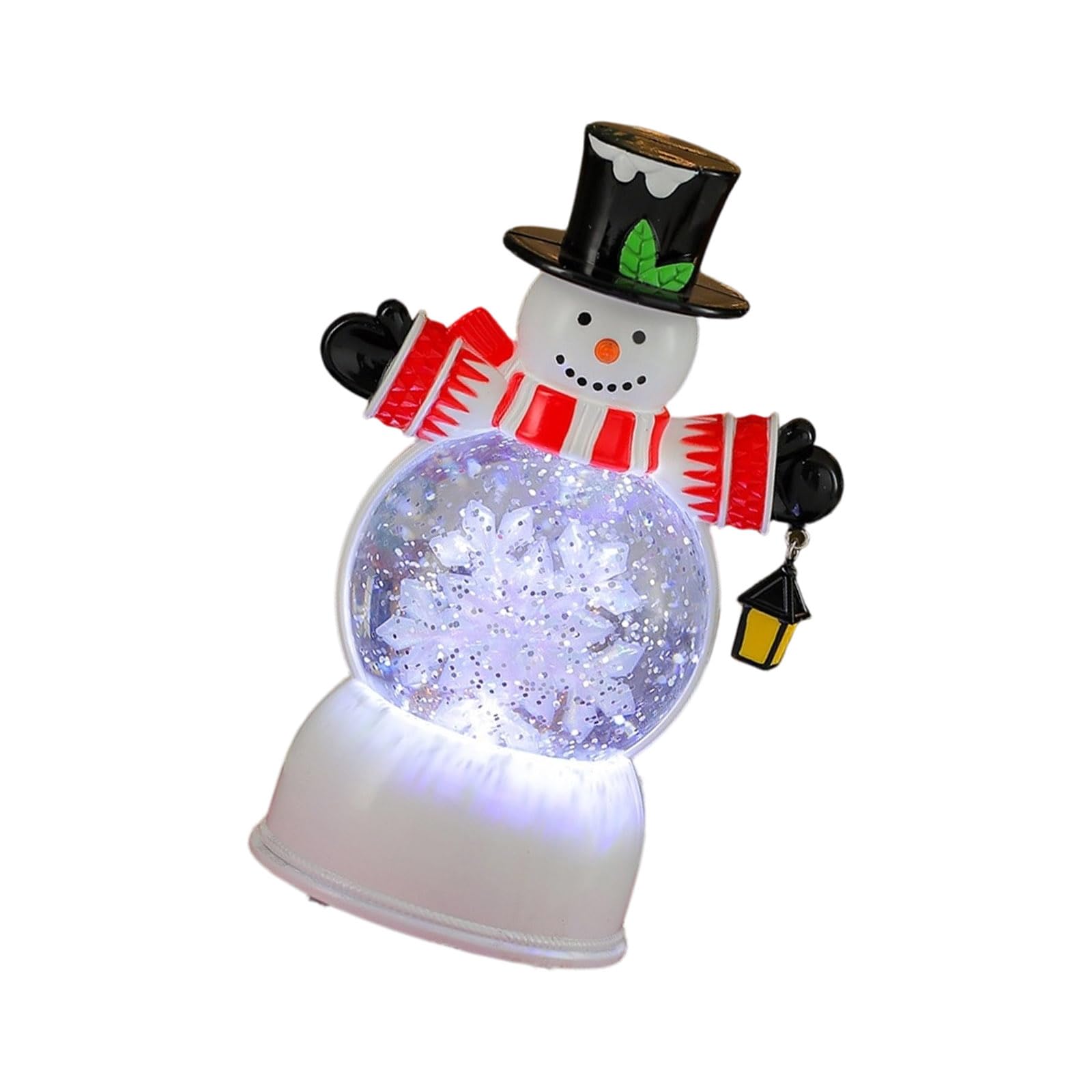 Decorazioni per la tavola Natale Lanterna acqua con musica, display illuminato con glitter, alimentato tramite USB o batteria Accento natalizio Lanterna acqua natalizia Decorazione con da USB