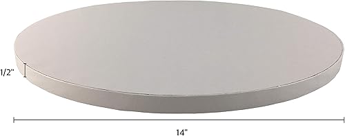 Miniatura 3 de Tambores redondos de 14 pulgadas, 6 unidades, color blanco, resistente de 12 pulgada de grosor para pasteles pesados o de varios niveles